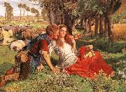 William Holman Hunt The Hireling Shepherd oil